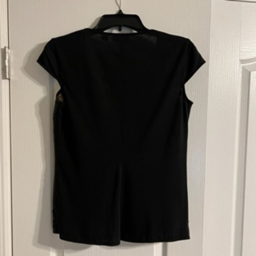 New York & Company Stretch Women's Top Shirt XS Black - Picture 14 of 15